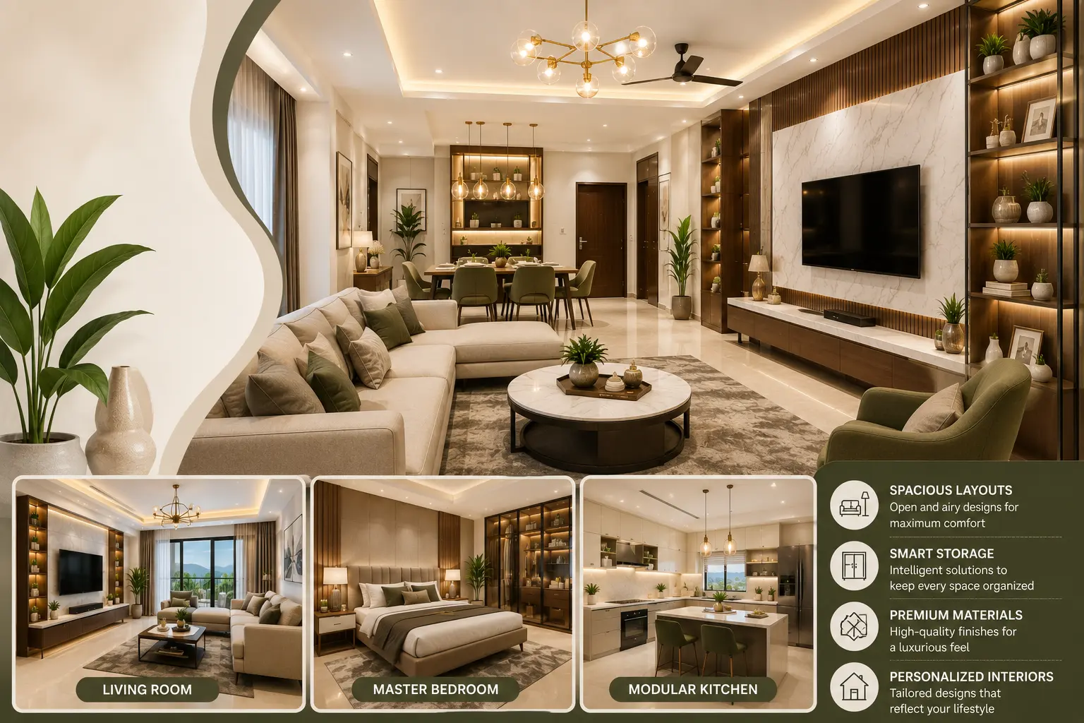 3 BHK Interior Design Ideas for Spacious Homes in Thane