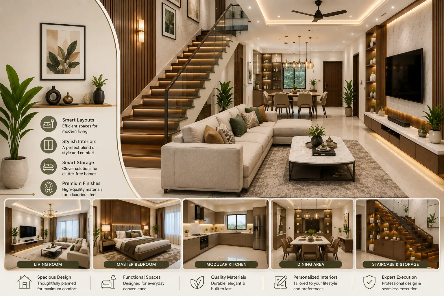 Row House Interior Design Ideas in Thane for Modern Homes